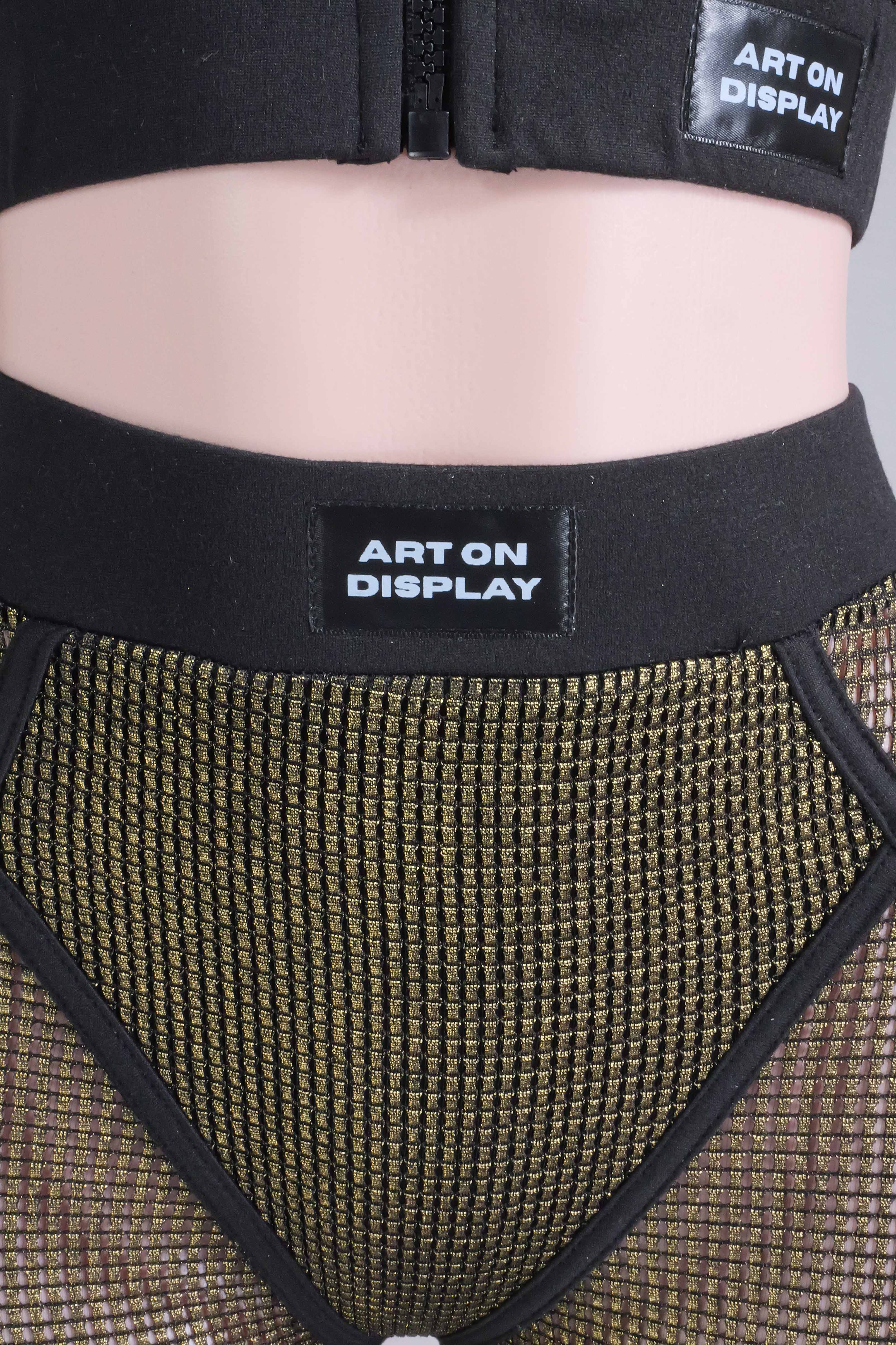 Dalia Studio - Vendita all'ingrosso Completo top e pantaloni (NON loungewear) - Donna - Set maglia a maniche lunghe e leggings in rete popcorn14