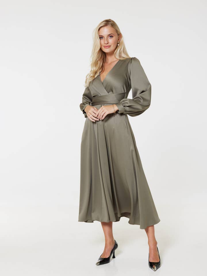 Closet London midi-jurk met volledige rok D9651 voor wholesale door Closet London