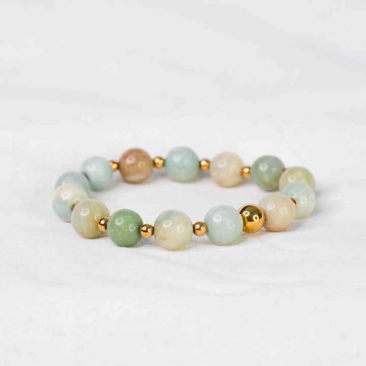 Lori Armband Amazonit 10mm för wholesale av BODHI OM ART