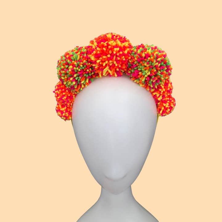 IamMe Store - Wholesale Fashion Headband - Women's - Bright Neon Confetti Pom Pom Festival Headband