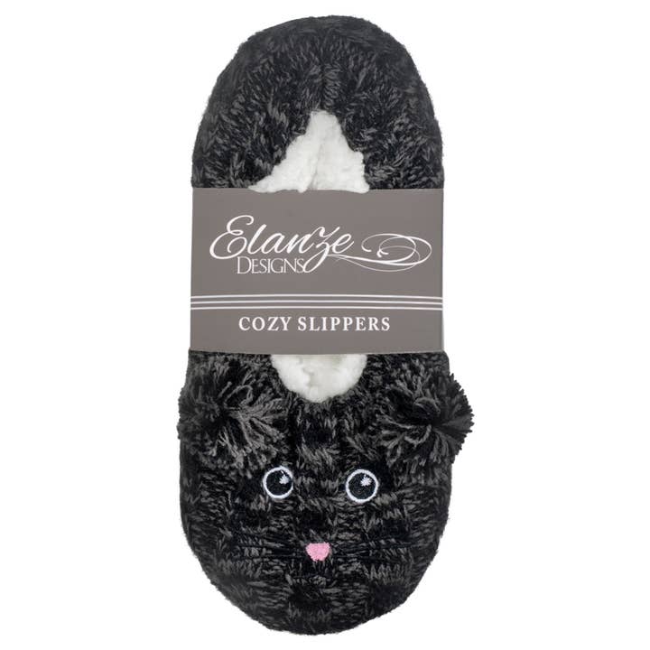 Cottage Garden – Engroshandel Slippers - Dame – Cat Plush Foret Non Slip Fuzzy Blød Slipper - Medium