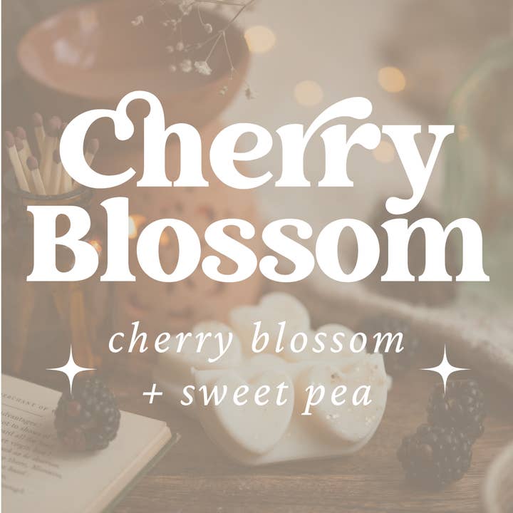 Cherry Blossom Scented Heart Clamshell Soy Wax Melts for wholesale by Meleri and Maple Co