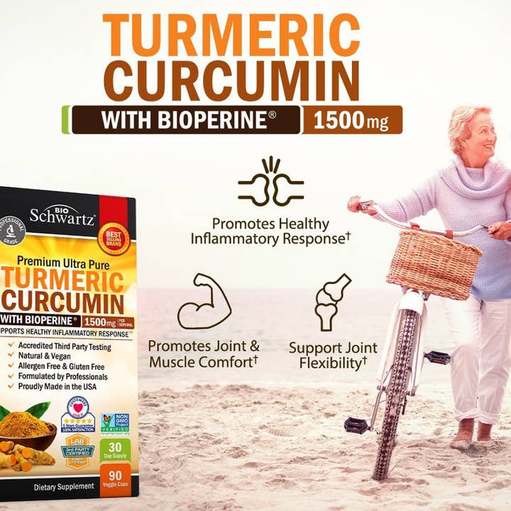 BioSchwartz - Wholesale Oral Supplement/Vitamin - Turmeric Curcumin with Black Pepper: Joint Support (45 Cap)1