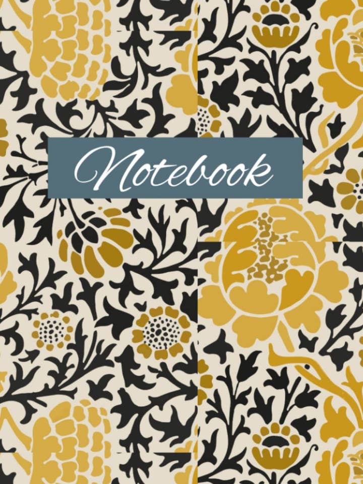 Yellow Paisley Notebook/Journal/Diary for wholesale by Moonlite Mama