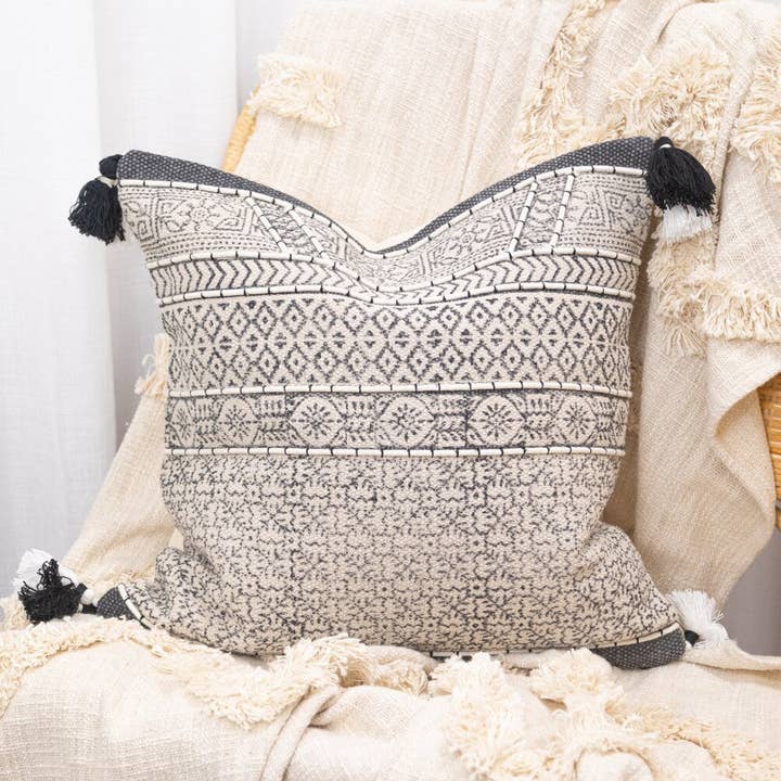 Linen Connections Marokkanske Kvaster Pudebetræk - Måneskin for engroshandel hos Glamthread