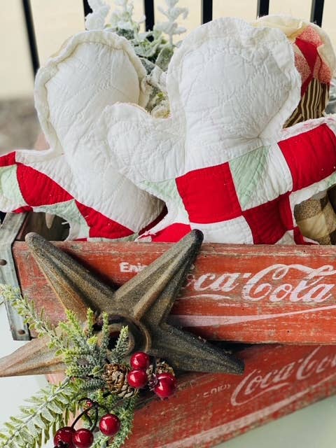 A Gnome on the Roam - Wholesale Christmas Decoration - Vintage Fabric Quilt Gingerbread Men Upcycled2