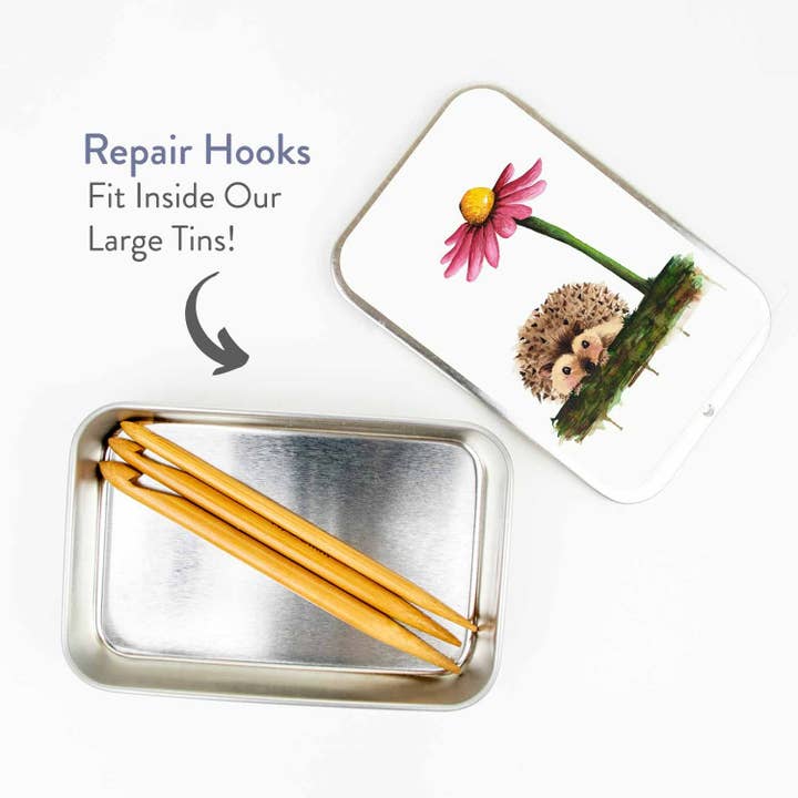 Twice Sheared Sheep - Wholesale Knitting/Crochet Supplies - Duo Wooden Repair Hooks - Set of 35