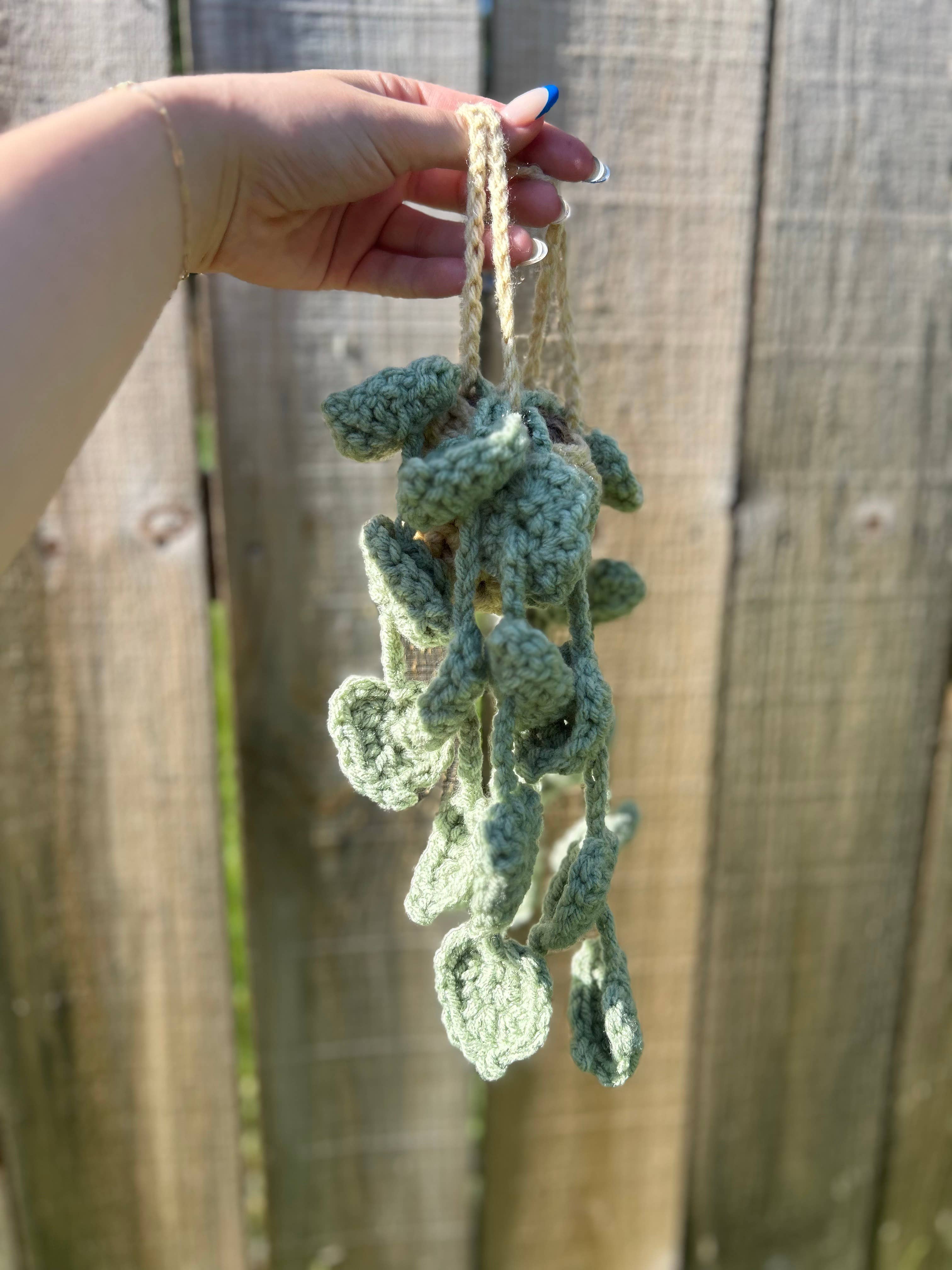 Crochet by Jolene - Venta al por mayor Colgante decorativo para coche - Unisex - Planta de coche colgante Crochet Pathos1