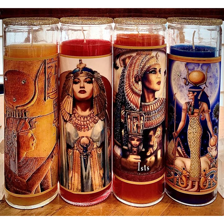 Ceridwen’s – wholesale Burkljus – Isis Glitter Candle - Gudinnan av skydd och magi