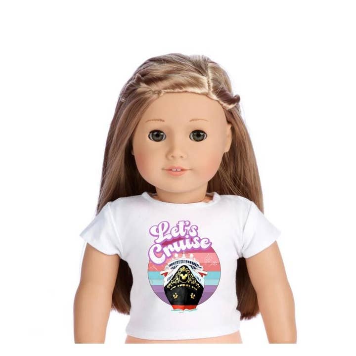 Park Pink Let's Cruise 18" Doll & Matching Kids Shirt for wholesale by Hatch & Hug