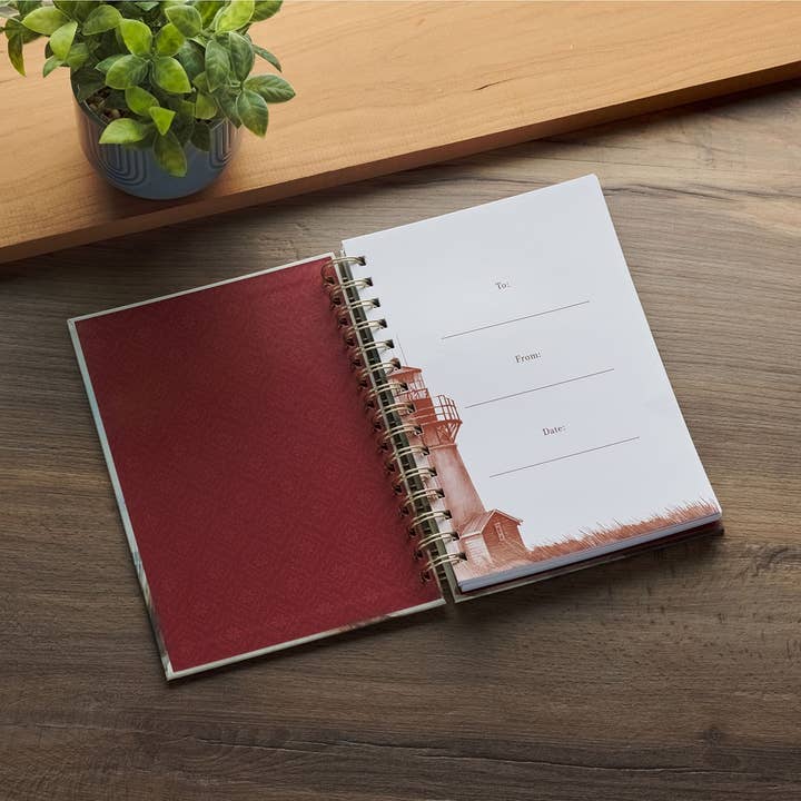 Christian Art Gifts - Wholesale Journal/Diary - Journal Wirebound Lighthouse I Will Carry You Isa. 46:42
