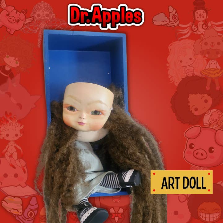 Ooak Art Doll - Bambola di stoffa con maschera per la vendita all'ingrosso da parte di Dr. Apples, LLC