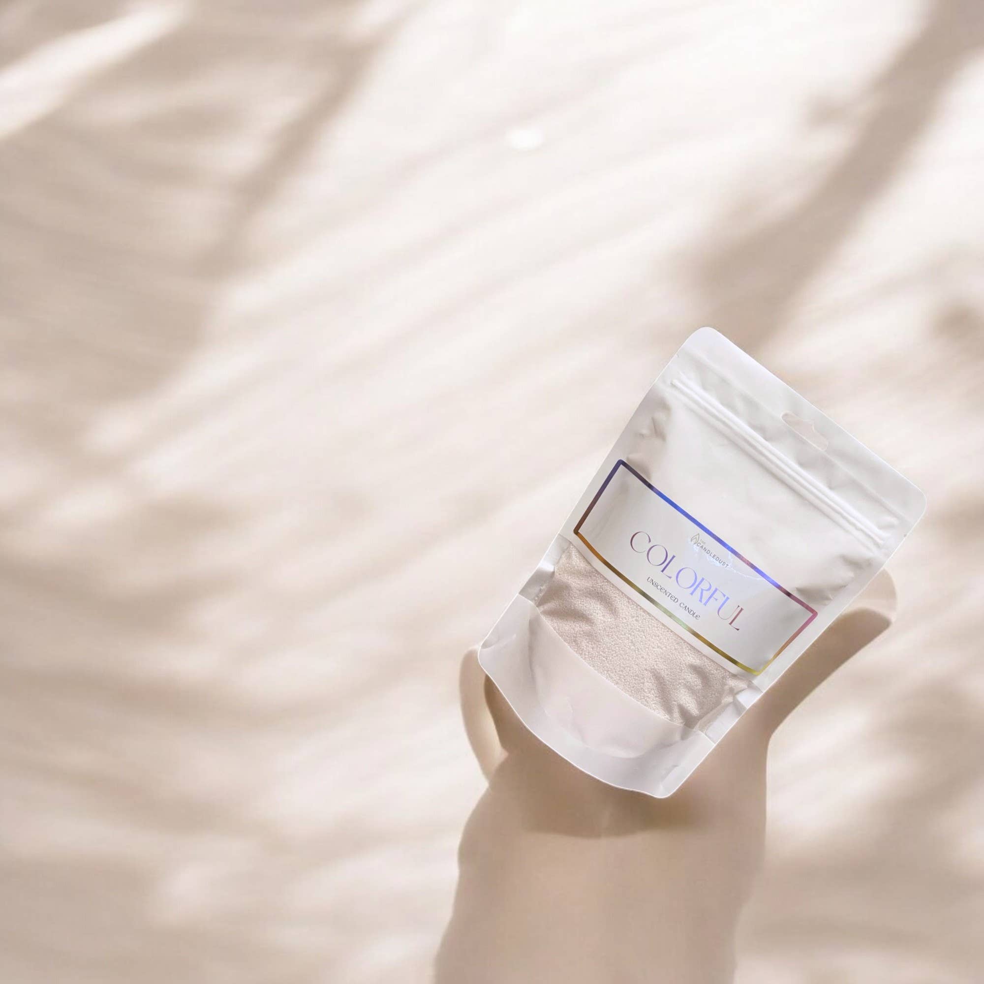 The Candledust – vela pilar por atacado – Areia de Vela Colorida e Inodora 330g +5 Pavios1