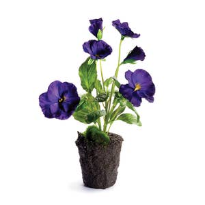 Select Artificials Pansy and Wild Blossom Artificial Floral Bush