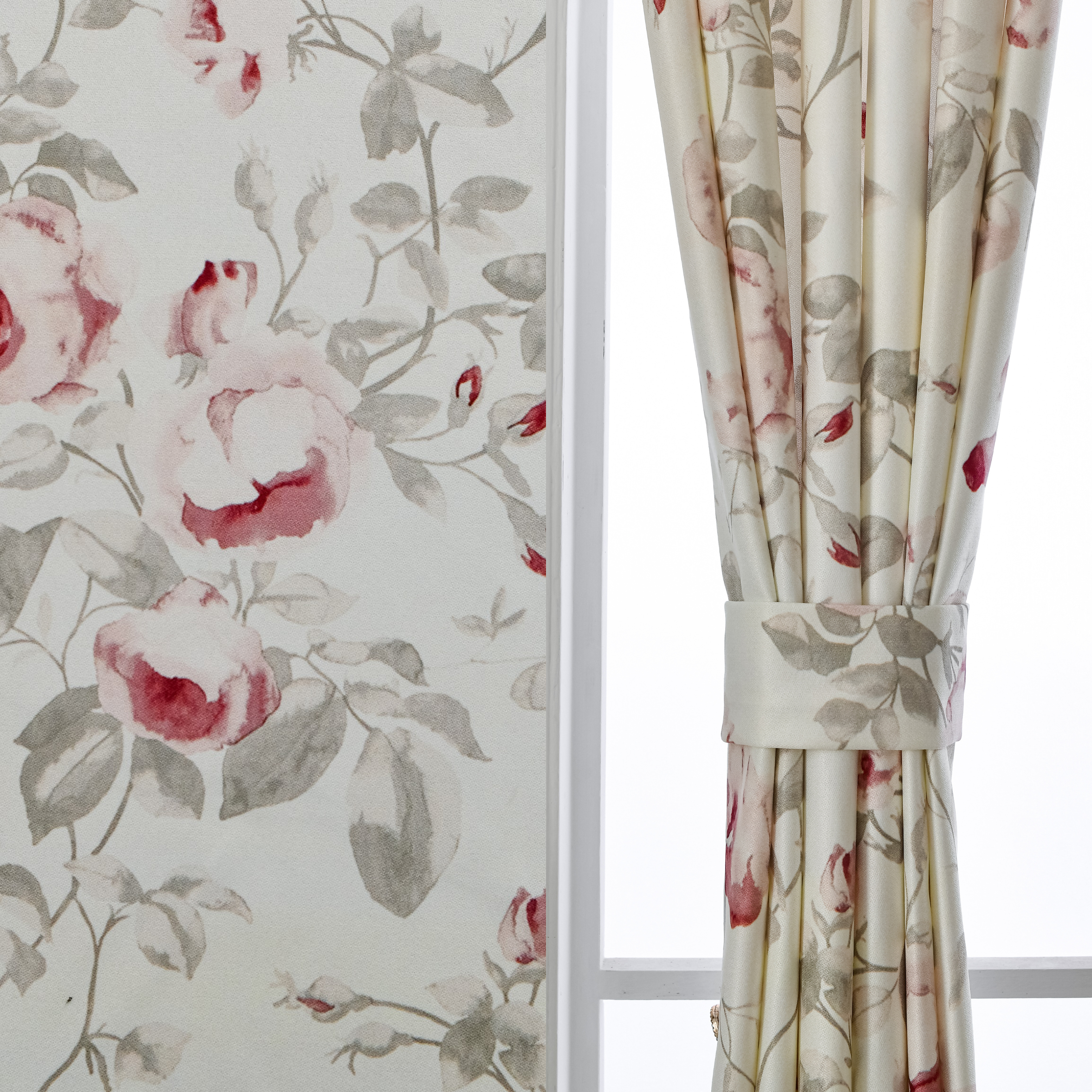 Lanting Home Decor Inc. - Vente Rideaux - Rideau French Vintage Blossom, occultant à 60 %, taille et tête personnalisées, 1 panneau1