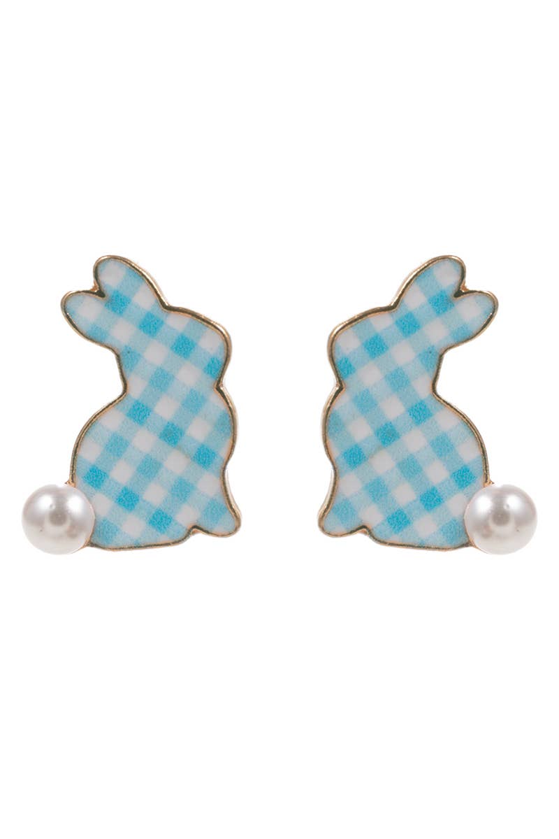 Designature New York - Wholesale Stud/Post Earrings - Easter Bunny Enamel Pattern Titanium Post Earrings4