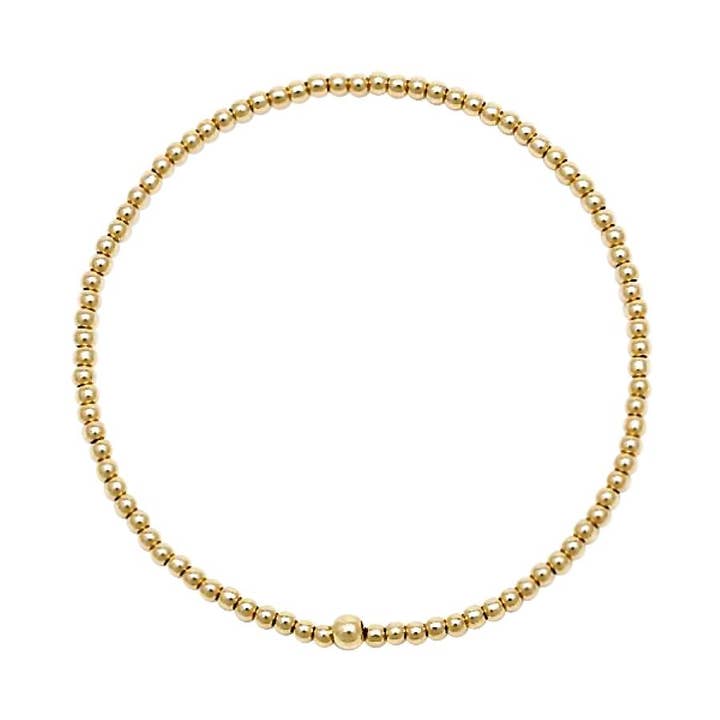 ALEF BET JEWELRY – Engroshandel Perlearmbånd – 2mm 14k Guldfyldt Perlearmbånd