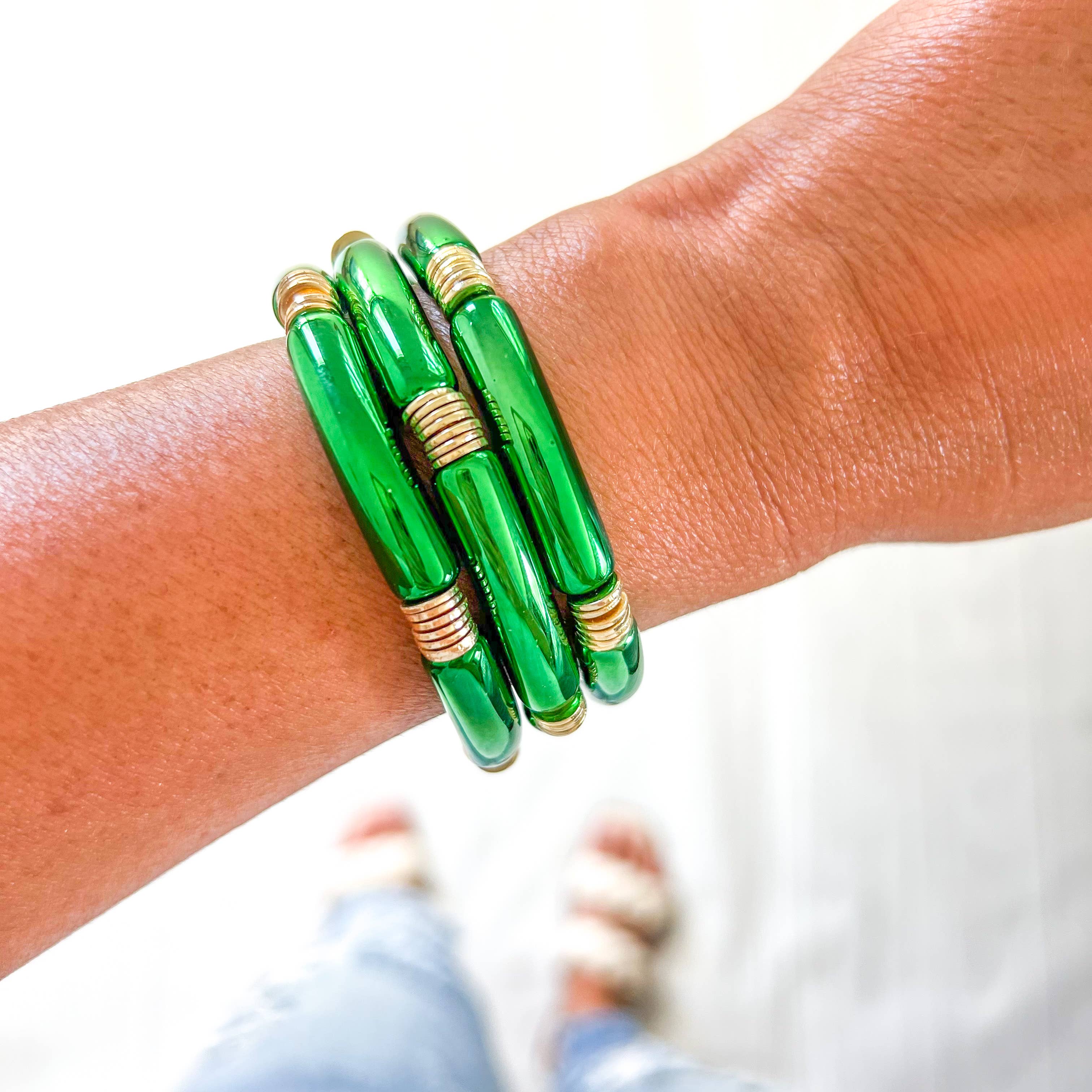 Savvy Bling – Conjunto de joias por atacado – Pulseiras & Colares Green Game Day12