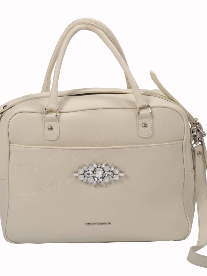 Beige maternity bag for stroller for wholesale by Cucadas de Ana