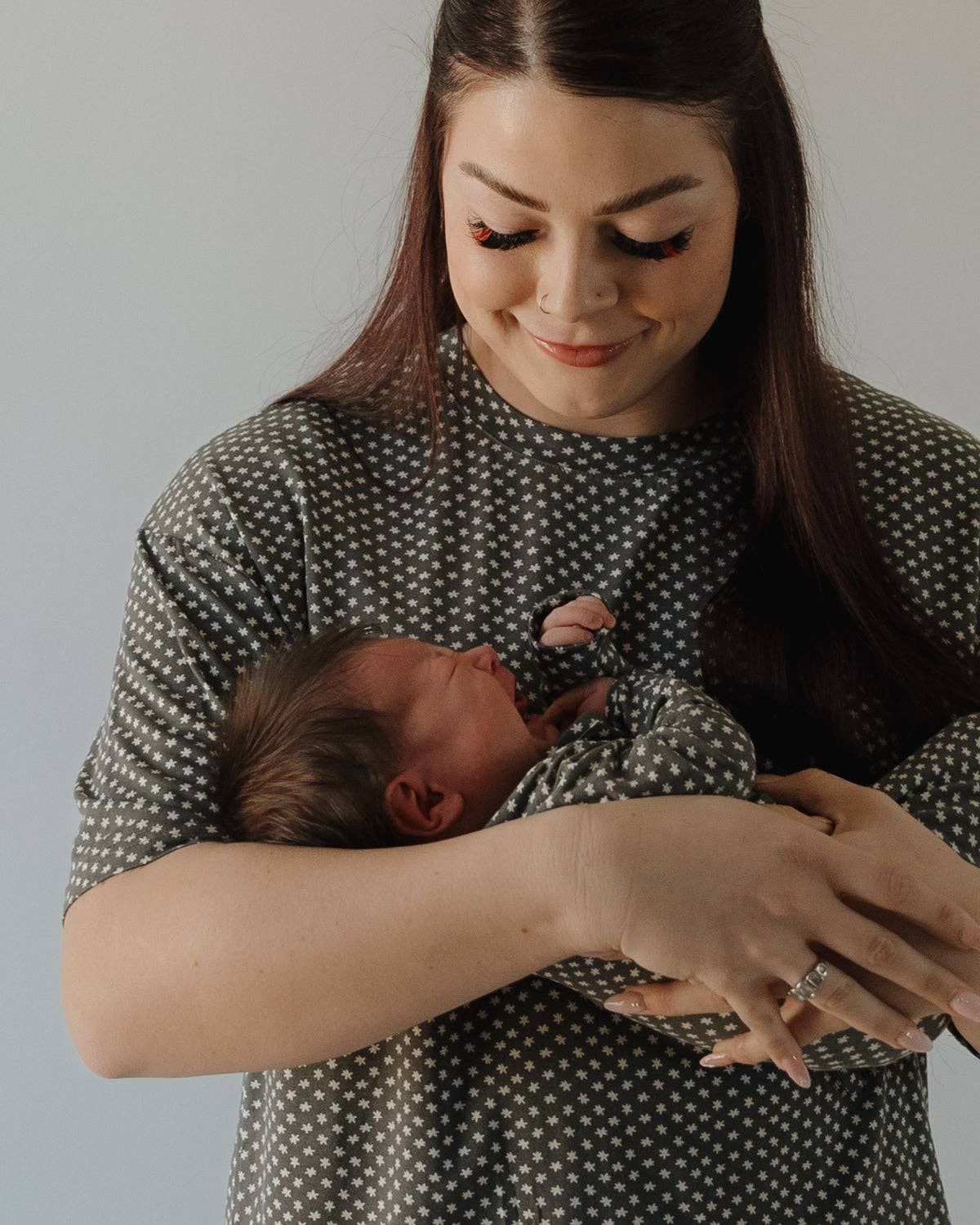 Forever French Baby - Wholesale Lounge Set - Women's - Women's Boxy Tee Lounge Set | Green Flowers3