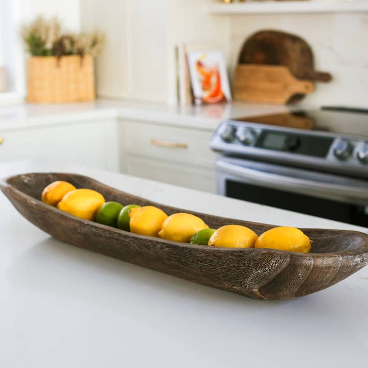 Bacon Basketware - Wholesale Decorative Plate/Dish/Bowl - WOOD OVAL BOWL 30 INCH