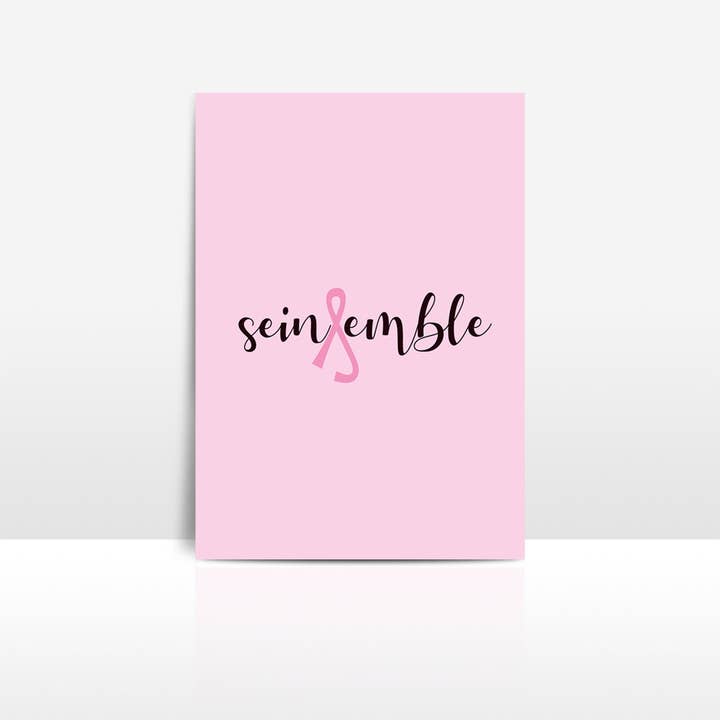 Lemon.lemoff - Wholesale Stationery/Notecard Set - October pink cards - against breast cancer - Pink month