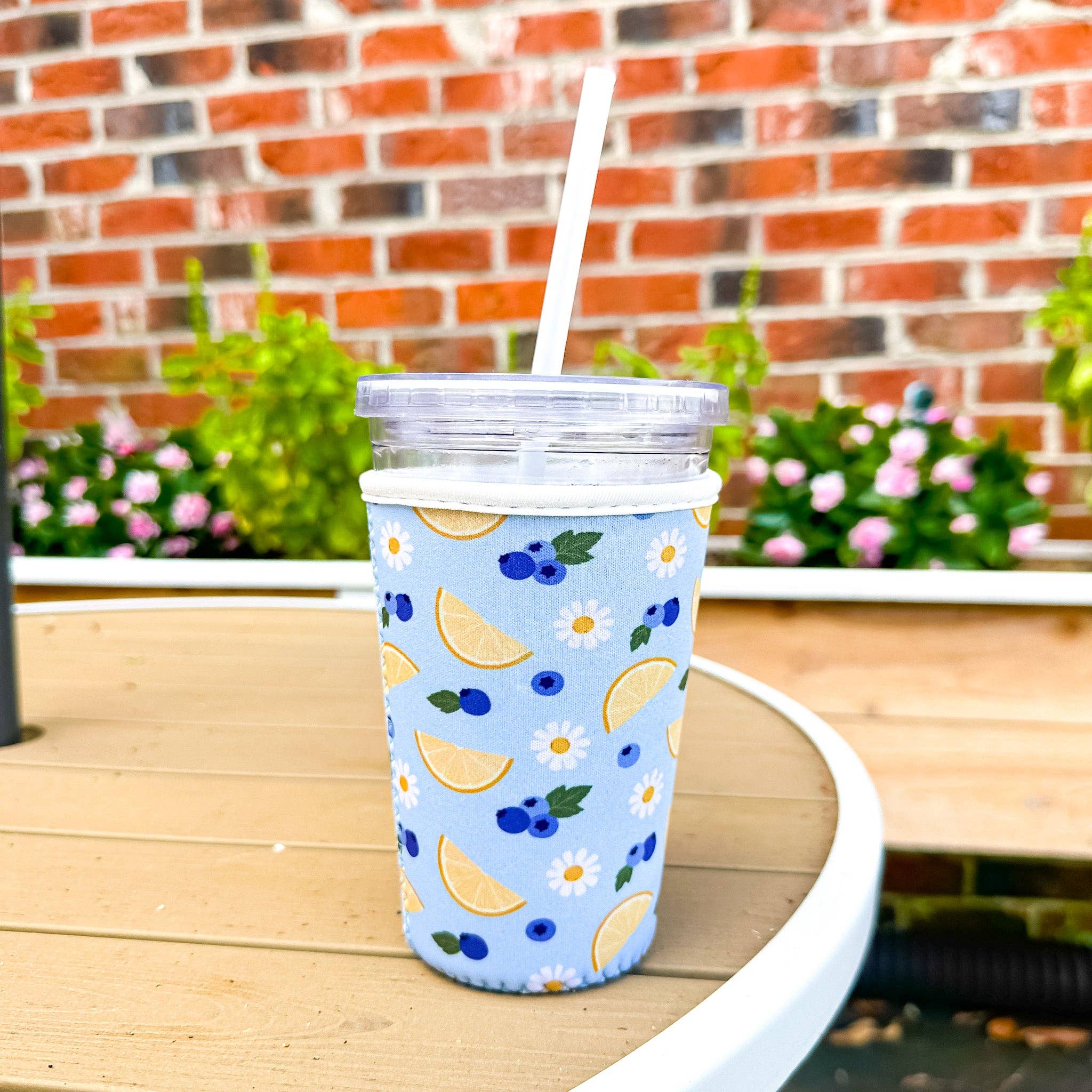 Oak Shore Collective LLC - Wholesale Drink Huggers & Koozies - Blueberry Lemonade | Reusable Coffee Sleeve0