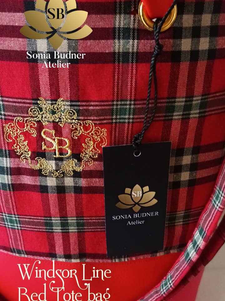 Tote Bag - Red Windsor for wholesale by Sonia Budner Atelier