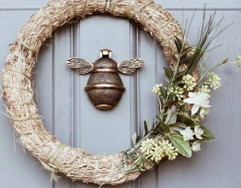 Brass bee - Vendita all'ingrosso Manopola/pomello - Battiporta a forma di calabrone in ottone, finitura Heritage3