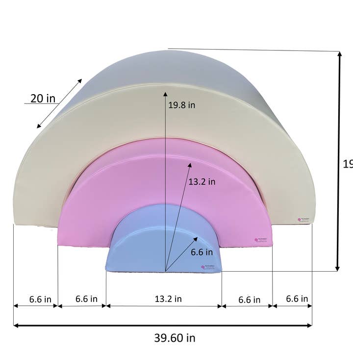 TQ FURNITURE - Wholesale Toy Set - Kids - Soft Play 3-Sections Rainbow Bridge8