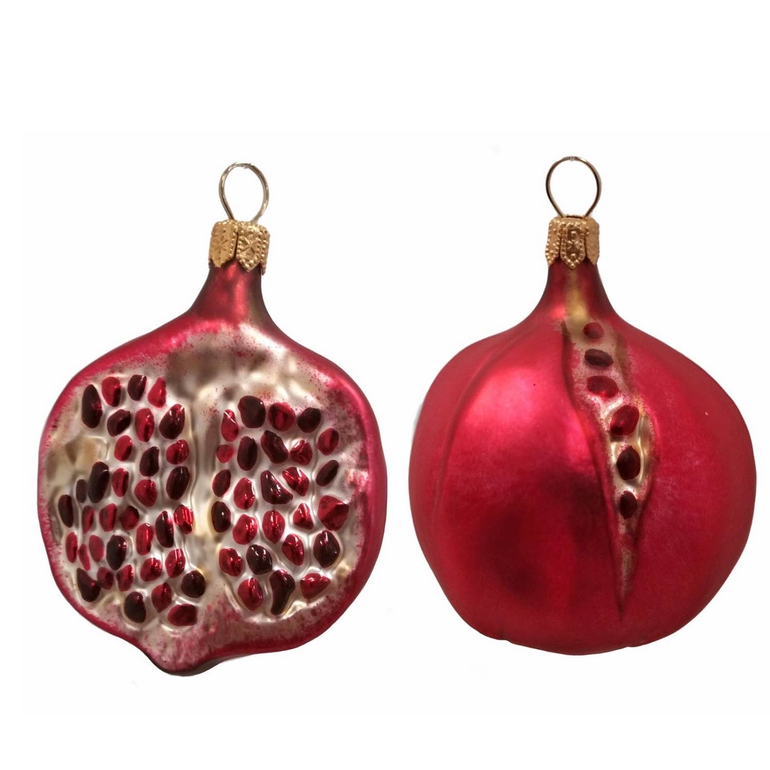 Pinnacle Peak Trading - Wholesale Ornament Set - Pomegranate Fruit Polish Mouth Blown Glass Christmas0