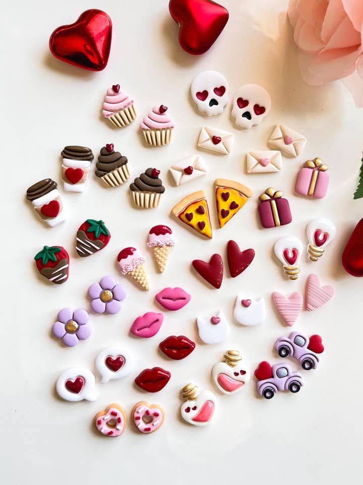 Valentijnsdag Romantisch Thema Oorbellen Set voor wholesale door WanderingCalicoClay