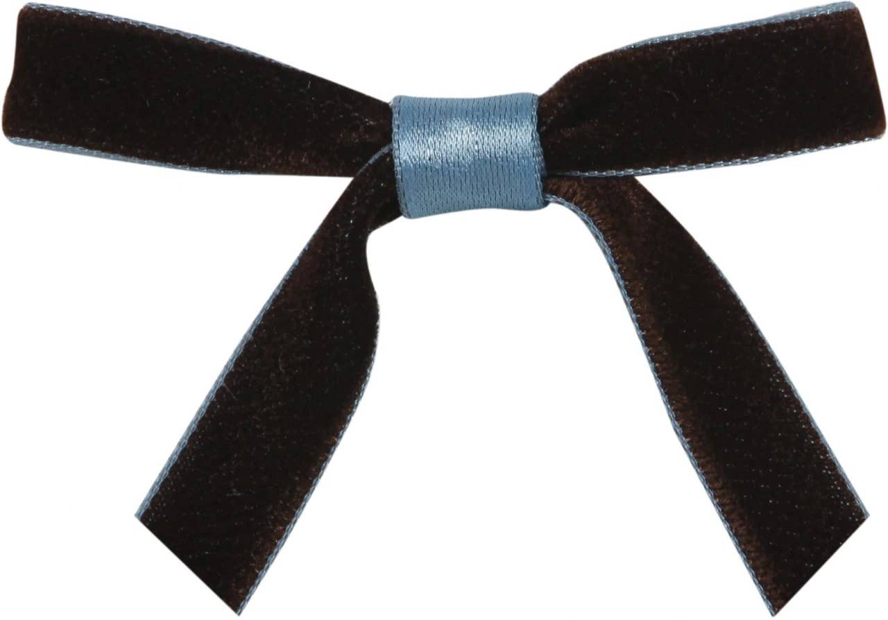 MIDORI Inc. - Wholesale Ribbon - Gift Wrapping - Velvet Satin - Chocolate Velvet/Blue Satin1