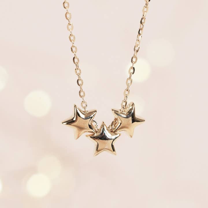 Trio of Stars Necklace for wholesale by Annabel Jewellery