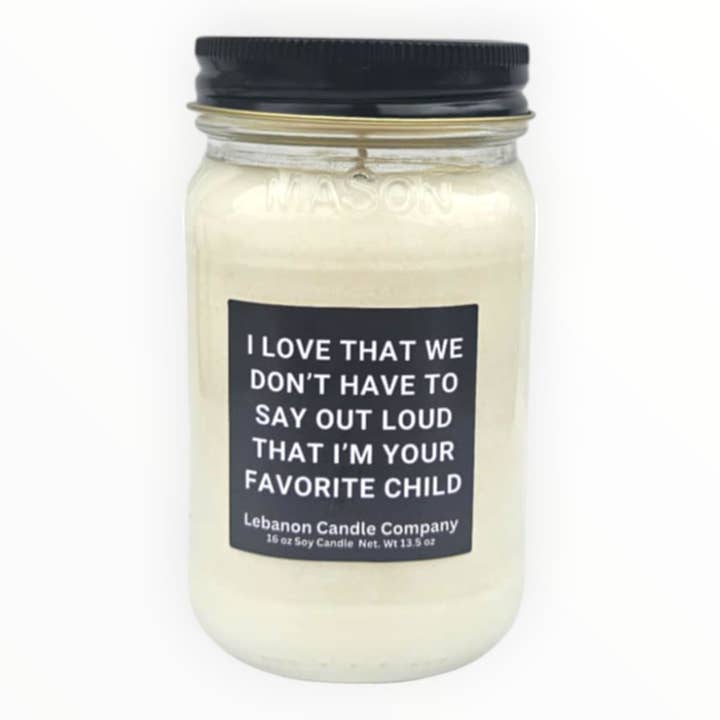 Lebanon Candle Company - Wholesale Jar/filled candle - Funny Favorite Child Candle