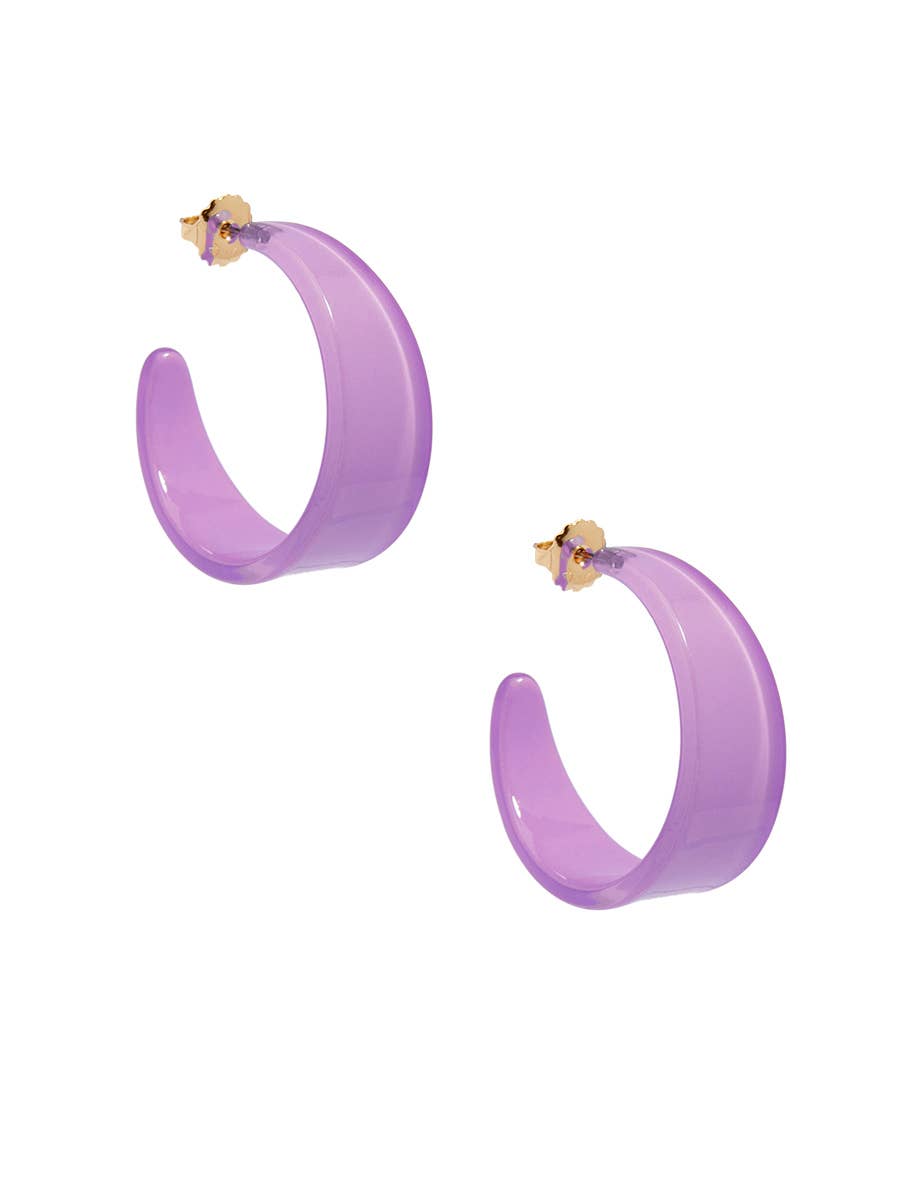 ZENZII Jewelry - Wholesale Hoop Earrings - Chunky Resin Hoop Earring10