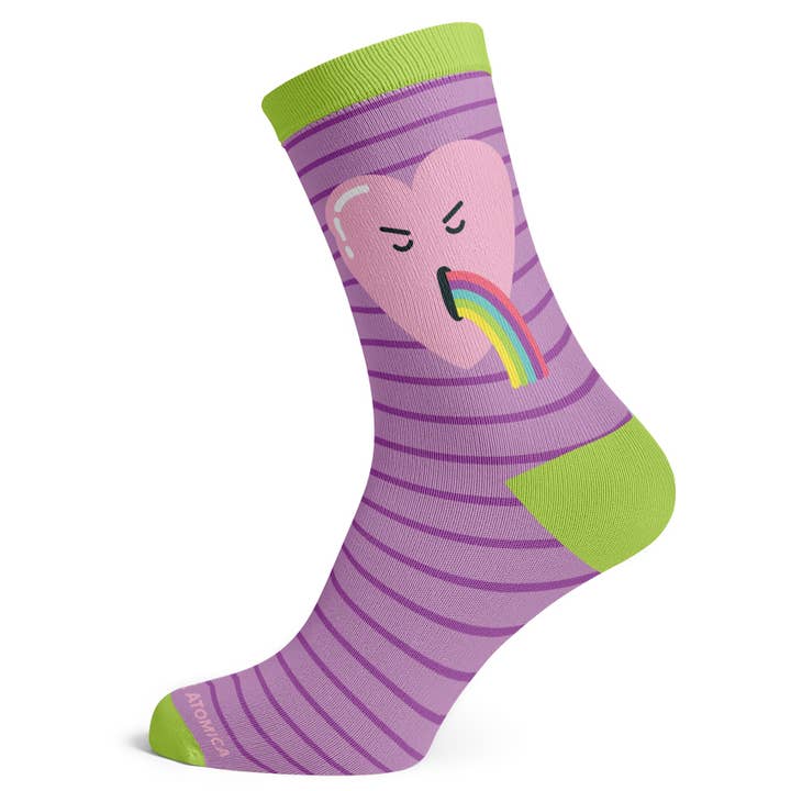 Blah Puking Heart Socks for wholesale by Socks To Be You