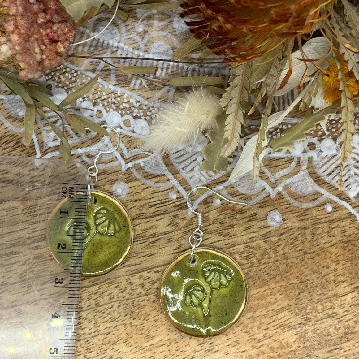 Wolf and Clay Pty Ltd - Wholesale Dangle Earrings - Viola - Porcelain Earrings with Gold finish7