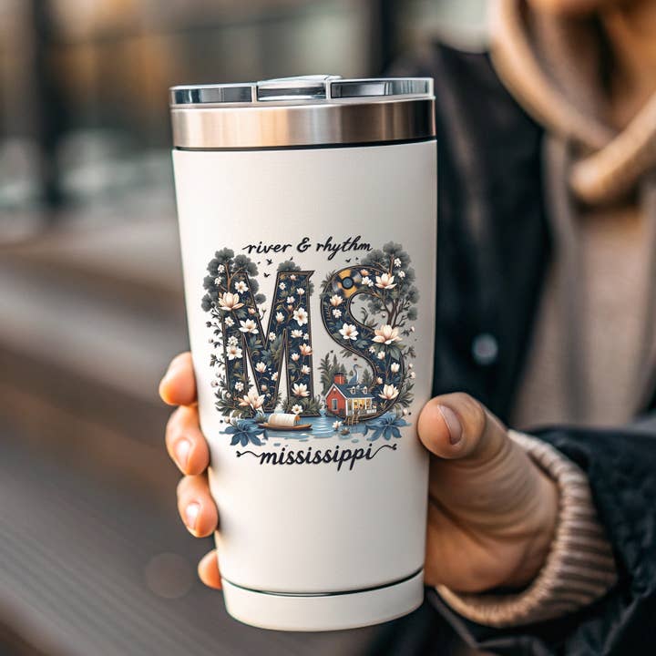 PiggyPrintStickers - Wholesale Sticker - Mississippi Floral State Sticker | Mississippi Sticker 2