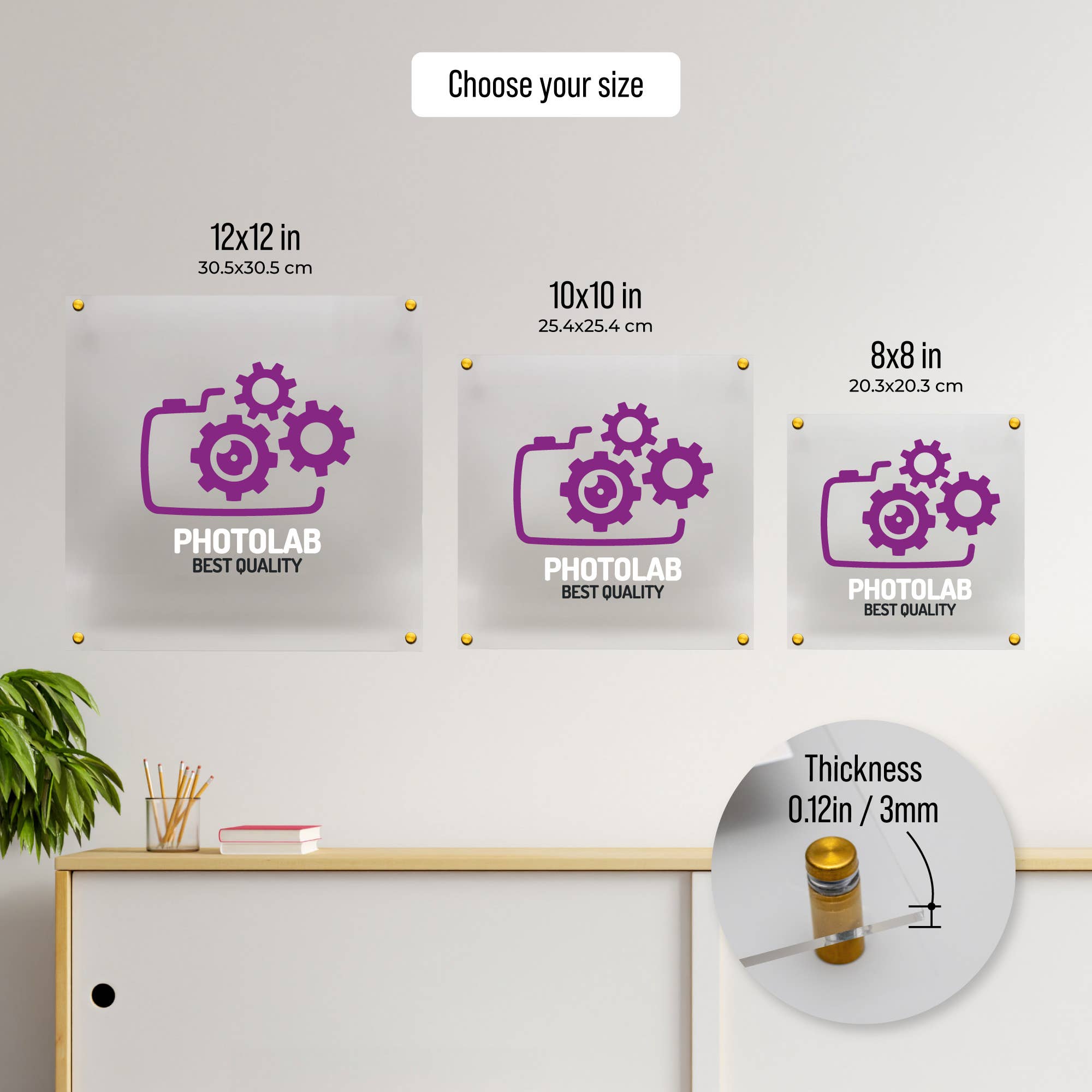 Famgraving - Wholesale Clipboard - Custom Acrylic Business Floating Logo Wall Sign Plaque3