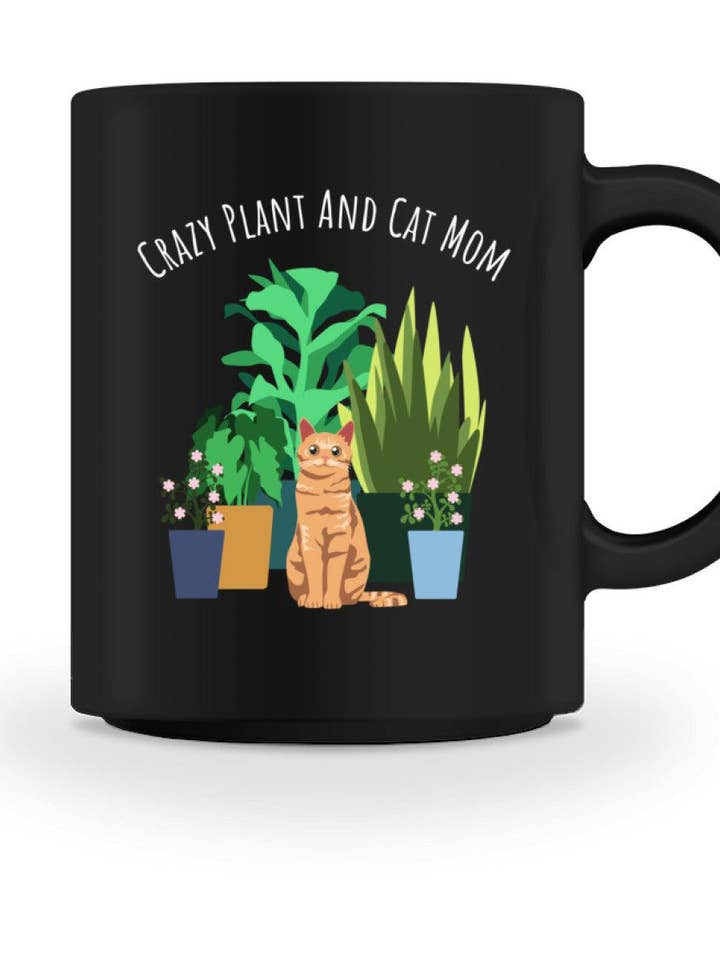 Crazy Plant and Cat Mom - ceramic mug for wholesale by GARTENFAN