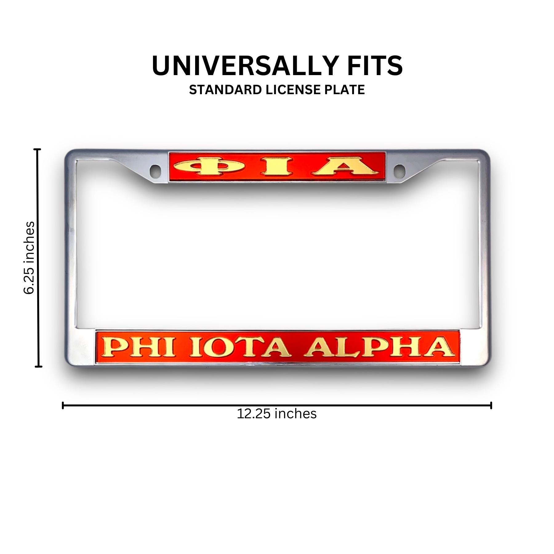 GUD Creations - Vente Breloque décorative pour voiture – unisexe - Cadre de plaque d'immatriculation en acrylique grec Fraternity and Sorority1