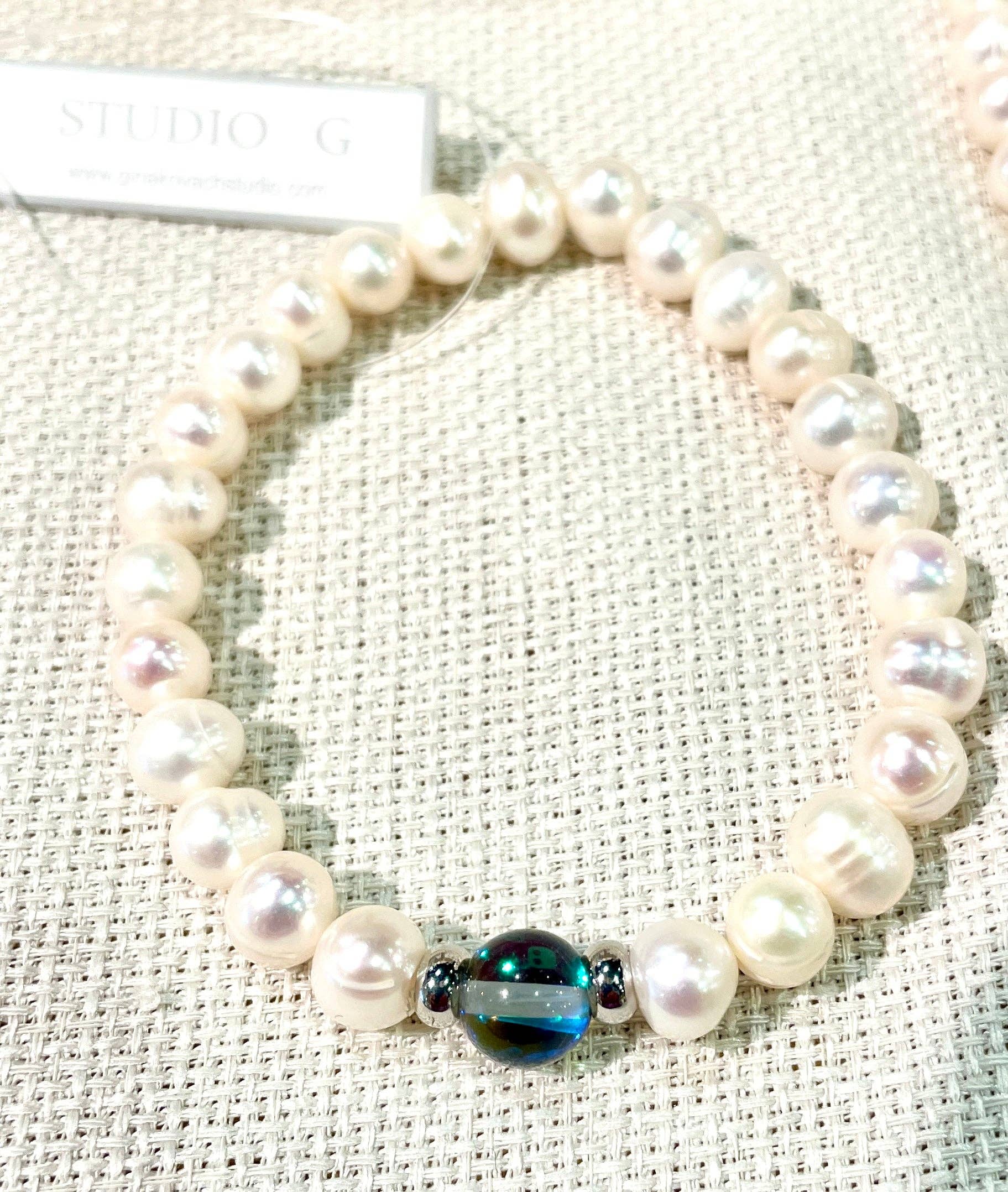 Studio G - Vente Bracelet de perles - Perle #1235 avec centre en verre0