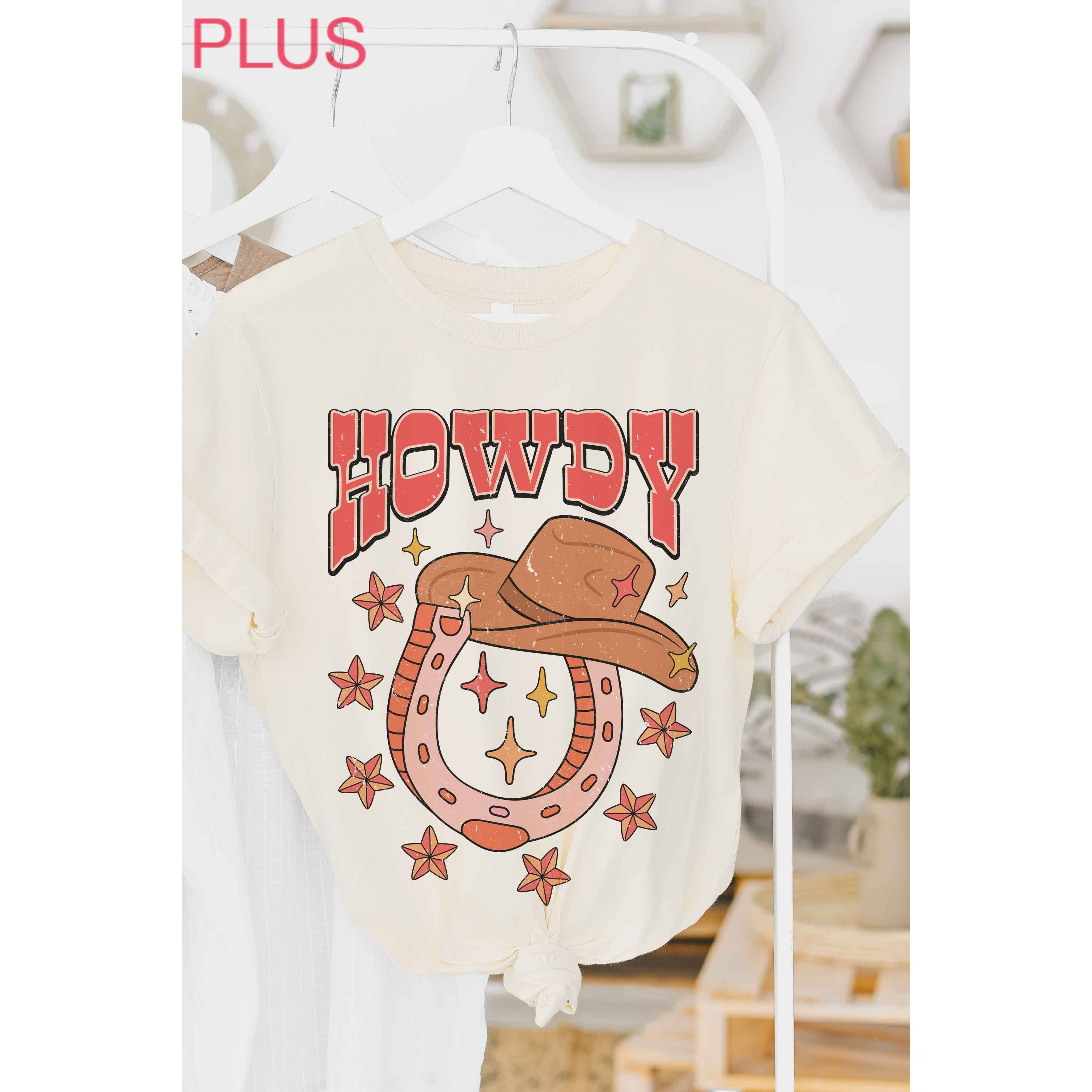 BLUME & CO. - Wholesale T-Shirt (Graphic) - Women's - HOWDY HORSESHOE Plus Size Graphic Tee3