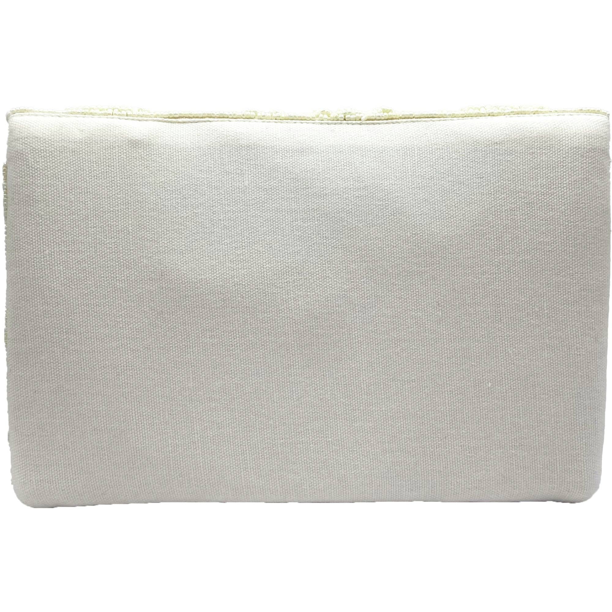 Pizzazz, Inc. - Wholesale Clutch Bag - Women's - BEIGE ROSE BEADED CLUTCH3