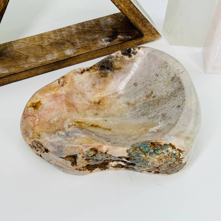 Pink Amethyst Crystal Freeform Bowl OOAK for wholesale by Rock Paradise