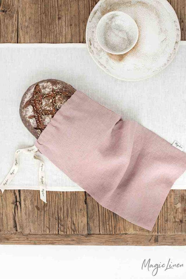 MagicLinen (We handle U.S. import procedures for you) - Wholesale Food Storage Wrap/Bag - Linen bread bag in various colors4