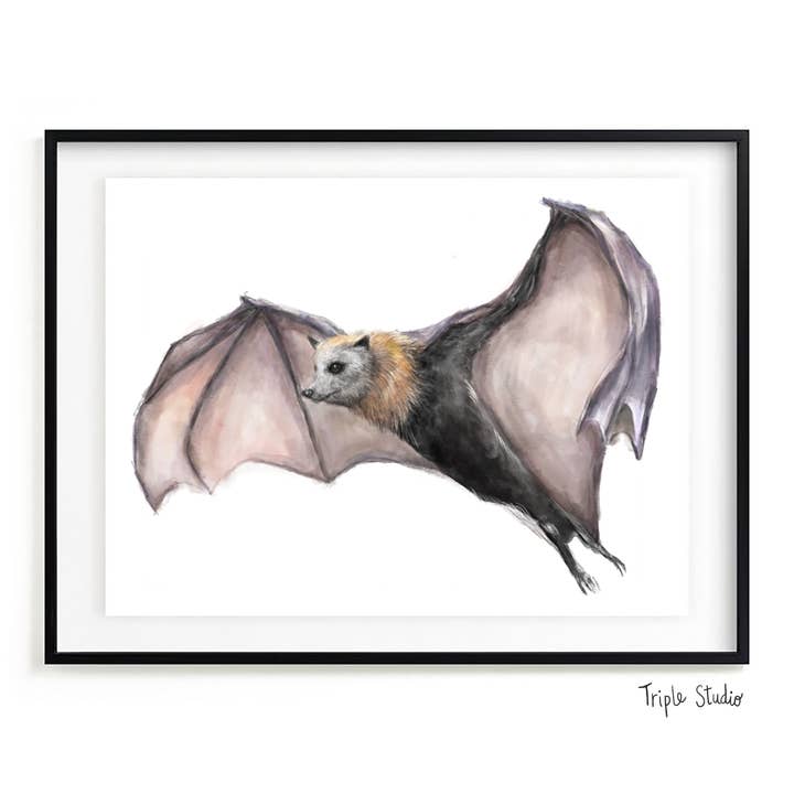 Impressão de arte de parede de morcego cinza | Tema Steampunk de vampiro gótico por atacado de Triple Studio