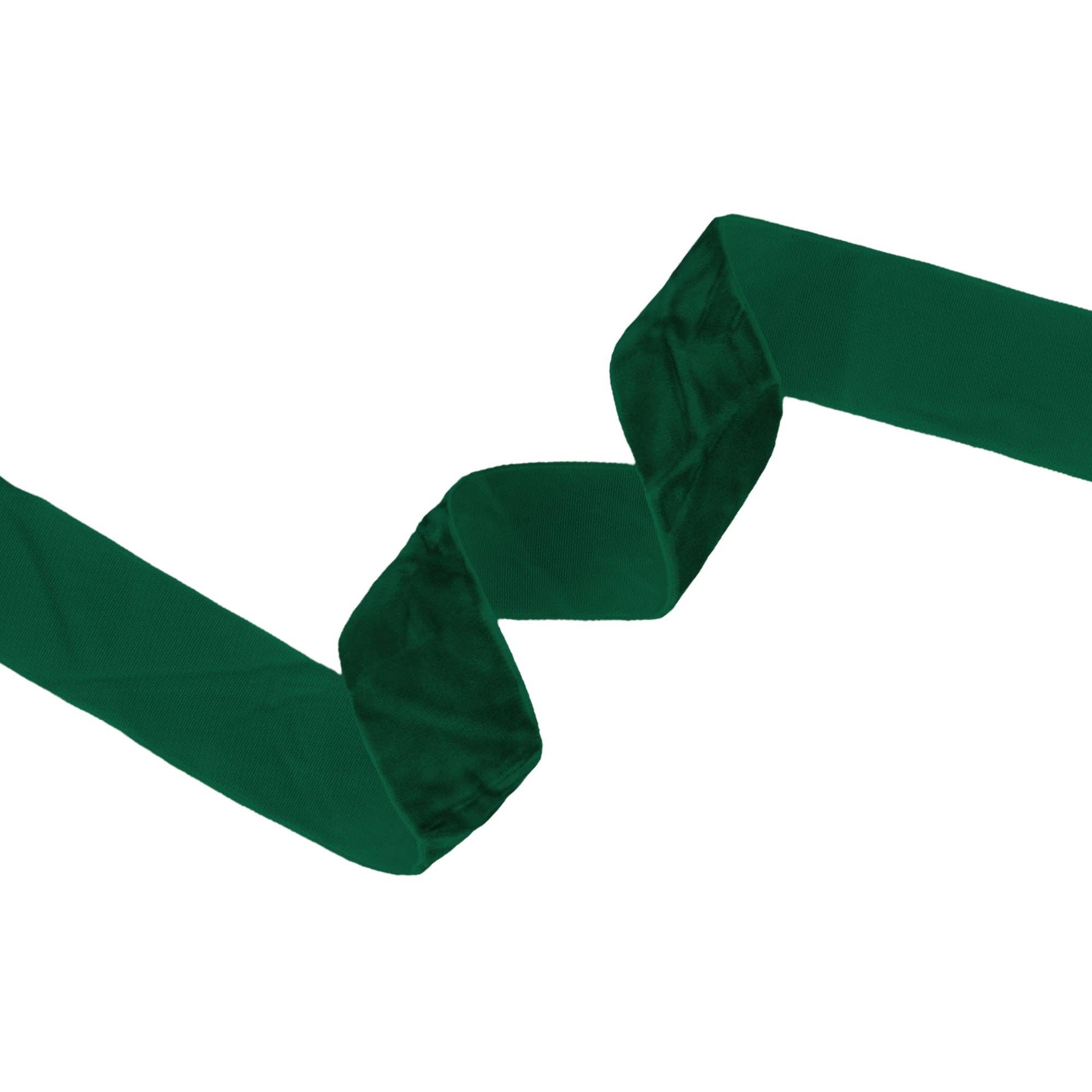 LA Ribbons Wholesale – wholesale Band – 1" Krossad Sammet | Grön | 10 Yards Rulle4