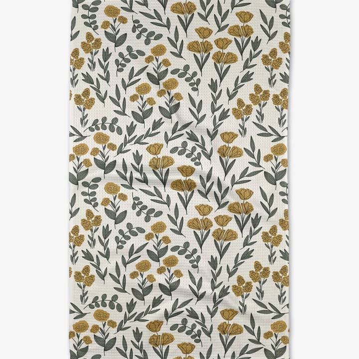 Geometry - Wholesale Tea Towel - Charolette Yellow Tea Towel